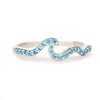 Bague Vague Argent Zircon Bleu