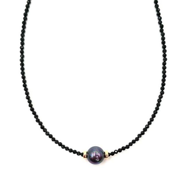 1pc 6mm Collier De Perles Noir Classique, Collier De Surfeur Pour Homme,  Cadeau De Collier De Perles Unique Pour Lui - Temu France