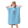 poncho enfant bleu
