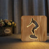 Lampe Surfeur Bois - Wooden