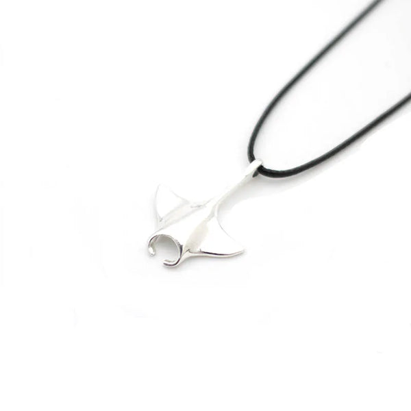 Collier Raie Manta Argent