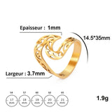 Bague Vague Or Acier