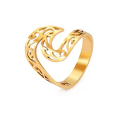 Bague Vague Or Acier