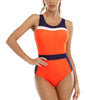 Maillot de Bain Surf - Orange et Bleu (1 Pièce)