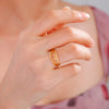 Bague en Forme de Vague Acier