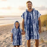 Poncho Plage - Bleu et Blanc