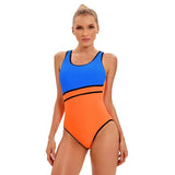 Maillot de Bain Surf - Orange et Bleu (1 Pièce)