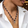 Collier Perle Bois Dent de Requin