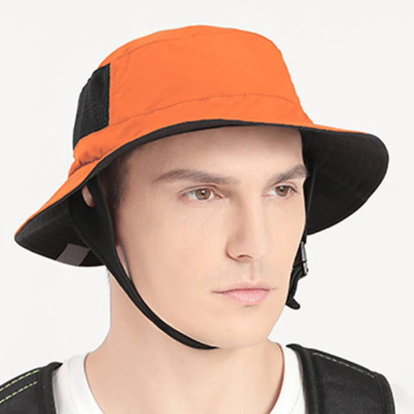 chapeau plage orange homme