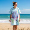 Poncho Surf Fille - Bleu