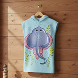 Poncho Surf Fille - Bleu