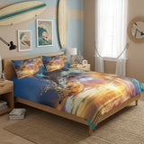 Housse de Couette Couché de soleil Vague