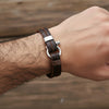 Bracelet Surf - Cuir et Acier (Homme)