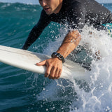 Bracelet Surf - Cuir et Acier (Homme)