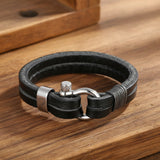 Bracelet Surf - Cuir et Acier (Homme)