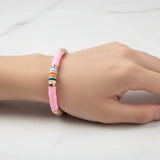 bracelet heishi rose