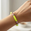 bracelet heishi jaune fluo