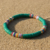 turquoise rondelle bracelet