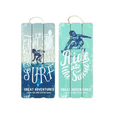 x2 Plaques Bois Déco - Surf Adventures
