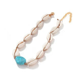 Collier Surf - Coquillage Turquoise
