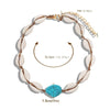 Collier Surf - Coquillage Turquoise