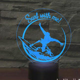 Lampe Surf 3D - "Surf With Me"
