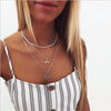 Collier Multirangs Argent