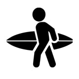 Sticker Surf - Bonhomme (12x6 cm)