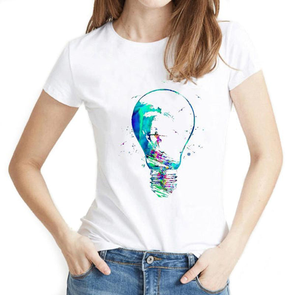 T-shirt Surf Femme - Ampoule